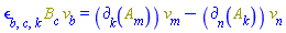 Physics:-LeviCivita[b, c, k]*Physics:-`*`(B[c](X), v[b]) = Physics:-`*`(Physics:-d_[k](A[m](X), [X]), v[m])-Physics:-`*`(Physics:-d_[n](A[k](X), [X]), v[n])