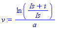 ln((Is+i)/Is)/a
