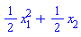 (1/2)*x[1]^2+(1/2)*x[2]