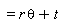 "=r theta+t"