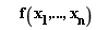 f(x[1], () .. (), x[n])