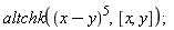 altchk((x-y)^5, [x, y])