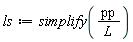 ls := simplify(pp/L)