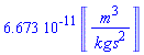 0.6673e-10*Units:-Unit(('m')^3/(('kg')*('s')^2))