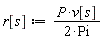 r[s] := P*v[s]/(2*Pi)