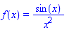 f(x) = sin(x)/x^2