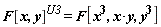 F[x, y]^U3 = F[x^3, x*y, y^3]