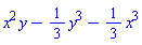 x^2*y-(1/3)*y^3-(1/3)*x^3