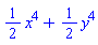 (1/2)*x^4+(1/2)*y^4