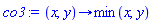proc (x, y) options operator, arrow; min(x, y) end proc