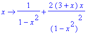 proc (x) options operator, arrow; 1/(1-x^2)+2*(3+x)...