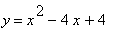 y = x^2-4*x+4