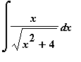 Int(x/sqrt(x^2+4),x)