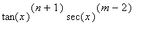 tan(x)^(n+1)*sec(x)^(m-2)