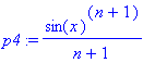 p4 := sin(x)^(n+1)/(n+1)
