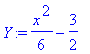 Y := 1/6*x^2-3/2