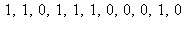 1, 1, 0, 1, 1, 1, 0, 0, 0, 1, 0