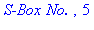`S-Box No. `, 5
