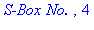 `S-Box No. `, 4