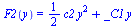F2(y) = `+`(`*`(`/`(1, 2), `*`(c2, `*`(`^`(y, 2)))), `*`(_C1, `*`(y)))