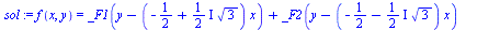 `assign`(sol, f(x, y) = `+`(_F1(`+`(y, `-`(`*`(`+`(`-`(`/`(1, 2)), `*`(`*`(`/`(1, 2), `*`(I)), `*`(`^`(3, `/`(1, 2))))), `*`(x))))), _F2(`+`(y, `-`(`*`(`+`(`-`(`/`(1, 2)), `-`(`*`(`+`(`*`(`/`(1, 2), `...