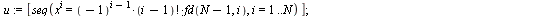 `assign`(makeTab_ss, proc (N) [seq([`/`(`*`(factorial(N), `*`(mul(k[i], i = y))), `*`(mul(`*`(`^`(factorial(x), numboccur(y, x)), `*`(factorial(numboccur(y, x)))), x = {op(y)}))), mul(S[i], i = y)], y...