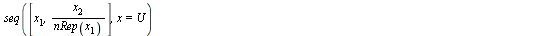 `assign`(nRep, proc (u) mul(factorial(x[2]), x = convert(u, multiset)) end proc); -1; `assign`(URv, proc (u, v) local U, ou, i, ptr, vI; `assign`(ou, NULL); `assign`(U, []); `assign`(vI, indets(v)); f...