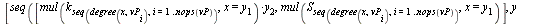 `assign`(ricVtab, proc (v, V, N) local u, vv; `assign`(vv, sort(v[1])); for u in V do if sort(u[1]) = vv then return `/`(`*`(v[2], `*`(fd(`+`(N, `-`(1)), nops(v[1])))), `*`(u[2])) end if end do; retur...
