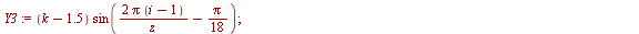 for i to z do `assign`(X1, `*`(k, `*`(cos(`/`(`*`(2, `*`(Pi, `*`(`+`(i, `-`(1))))), `*`(z)))))); `assign`(Y1, `*`(k, `*`(sin(`/`(`*`(2, `*`(Pi, `*`(`+`(i, `-`(1))))), `*`(z)))))); `assign`(X2, `*`(`+`...
