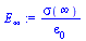 `assign`(E[infinity], `/`(`*`(sigma(infinity)), `*`(epsilon[0])))