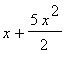 x+5*x^2/2