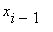 x[i-1]