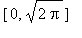 [0, sqrt(2*Pi)]