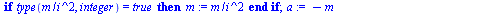 proc (d) local b, m, i, a, FU; if `<`(0, d) then for i to d do if type(`/`(`*`(d), `*`(`^`(i, 2))), integer) = true then `assign`(a, `/`(`*`(d), `*`(`^`(i, 2)))) end if end do end if; if `<`(d, 0) the...
