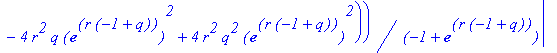 magnitude := 1/2*abs((-1+exp(r*(-1+q))+r*q-r*exp(r*...