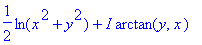 1/2*ln(x^2+y^2)+I*arctan(y,x)