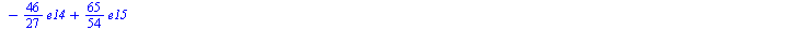 `+`(`*`(`/`(17, 18), `*`(e0)), `*`(`/`(10, 27), `*`(e1)), `*`(`/`(79, 54), `*`(e2)), `-`(`*`(`/`(1, 27), `*`(e3))), `-`(`*`(`/`(49, 27), `*`(e4))), `*`(`/`(7, 6), `*`(e5)), `-`(`*`(`/`(17, 27), `*`(e6...