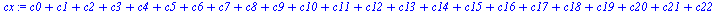 `+`(c0, c1, c2, c3, c4, c5, c6, c7, c8, c9, c10, c11, c12, c13, c14, c15, c16, c17, c18, c19, c20, c21, c22, c23, c24, c25, c26, c27, c28, c29, c30, c31, c32, c33, c34, c35, c36, c37, c38, c39, c40, c...