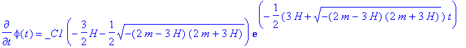 diff(phi(t),t) = _C1*(-3/2*H-1/2*sqrt(-(2*m-3*H)*(2...