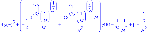 4*y(theta)^3+(-1/6*2^(1/3)*(1/M)^(1/3)/M+2*2^(1/3)*...
