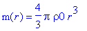 m(r) = 4/3*Pi*rho0*r^3