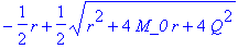-1/2*r+1/2*sqrt(r^2+4*M_0*r+4*Q^2)