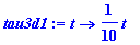 tau3d1 := proc (t) options operator, arrow; 1/10*t ...
