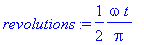 revolutions := 1/2*omega*t/Pi