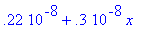 .22e-8+.3e-8*x