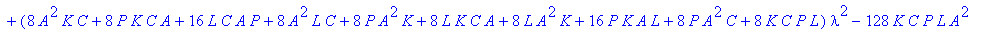 lambda^6+(-C+K-P-L+2*A)*lambda^5+(-4*C*A-2*K*C-4*A*...