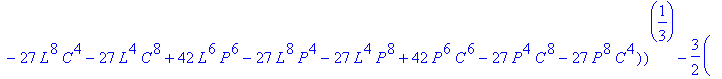 svals := 2/3*(-27*L^4*C^2-27*L^2*C^4+54*P^2*L^2*C^2...