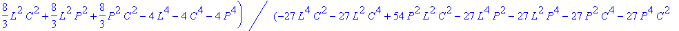 svals := 2/3*(-27*L^4*C^2-27*L^2*C^4+54*P^2*L^2*C^2...