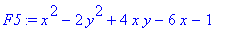 F5 := x^2-2*y^2+4*x*y-6*x-1