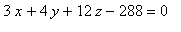 3*x+4*y+12*z-288 = 0